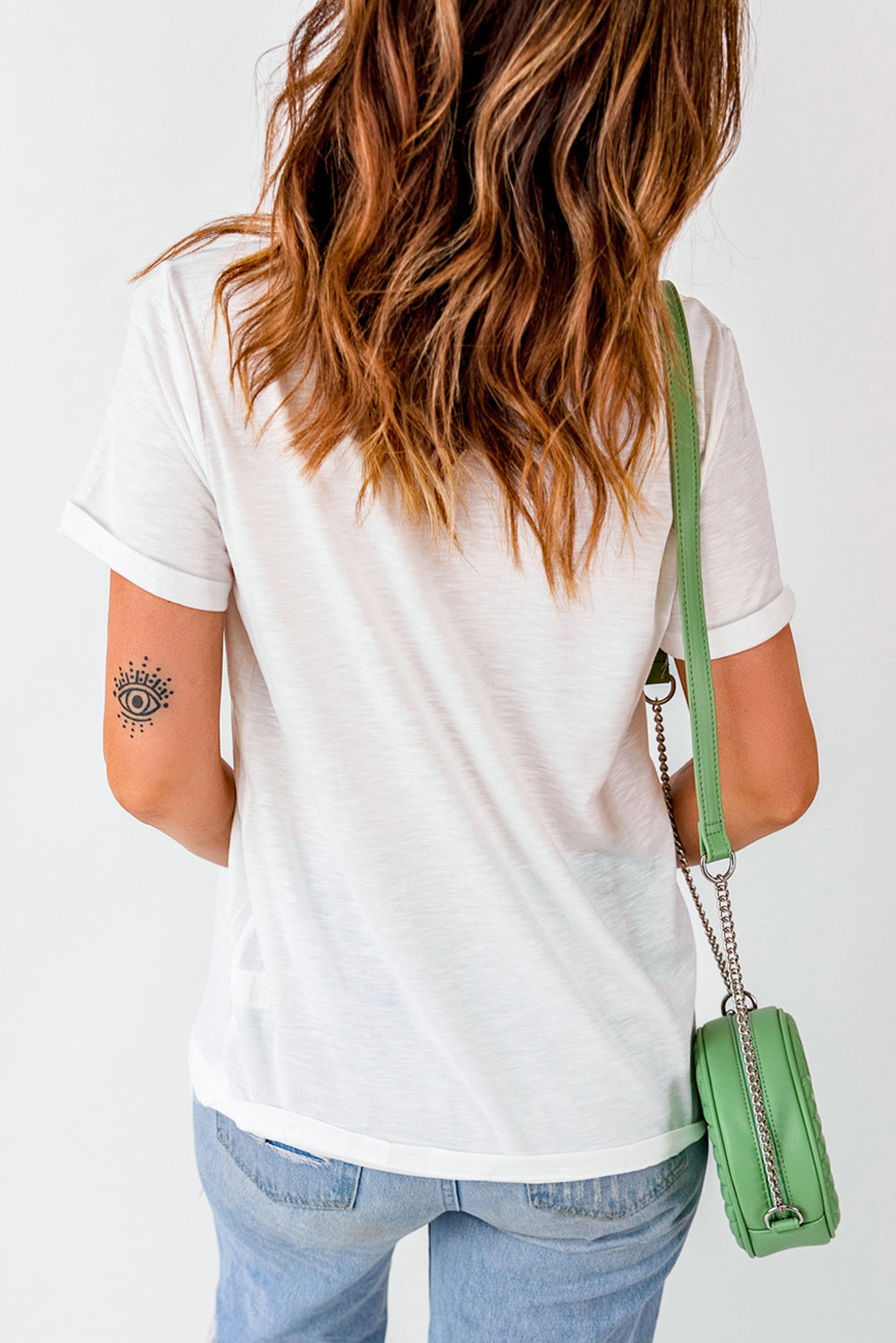 White YEE HAW State of mind Cowgirl Graphic Western Fashion Tee